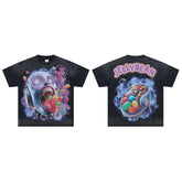 Jellybean Alien Cosmic Graphic Oversized T‑Shirt