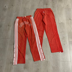 Rough Play Rhinestone Track Pants Red
