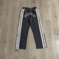 Rough Play Rhinestone Track Pants Grey
