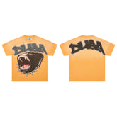 Vintage Orange Panther Graphic Oversized T‑Shirt