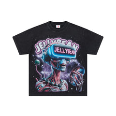 Jellybean Alien VR Graphic Tee | Black Space Print