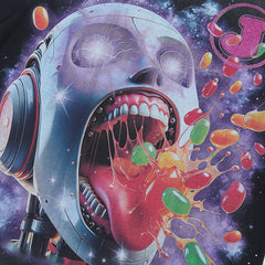 Jellybean Robot Explosion Graphic Tee | Black Space Print