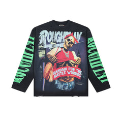 Vintage Skeleton Graphic Long Sleeve T-Shirt