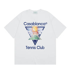Casablanca Tennis Club Sun & Court T-Shirt - White