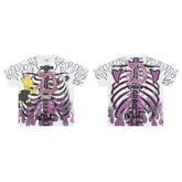 Vintage Washed Purple Skeleton Graphic Oversized T‑Shirt
