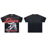 Black Vintage Western Cowboy Horse DUAA Graphic Oversized T‑Shirt