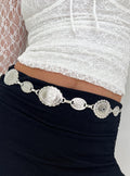 Stylish Silver Metal Buckle Belt