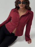 Pinstripe Shirt Red