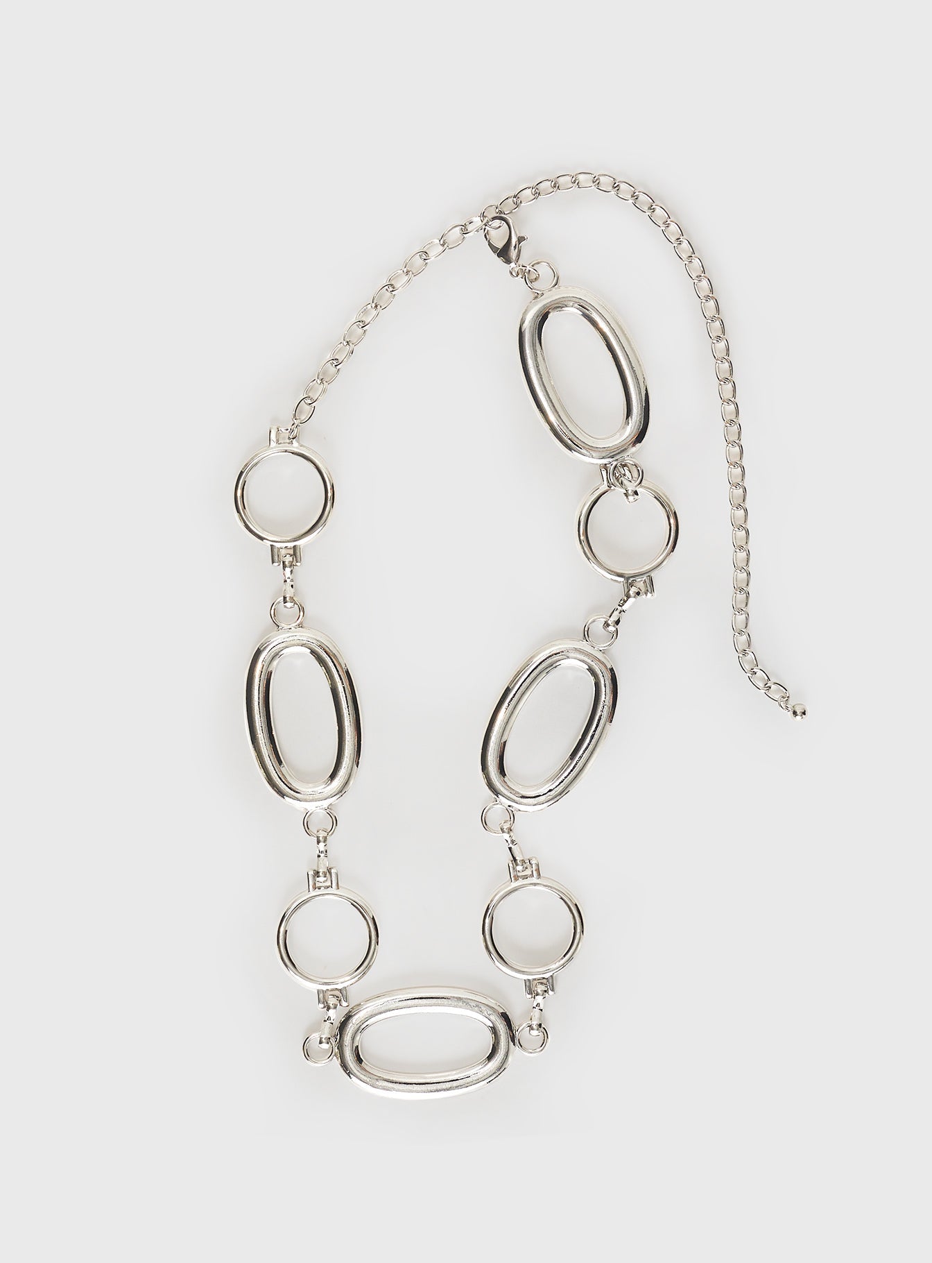 Women Fashion Silver Pendant Adjustable Chain Belt