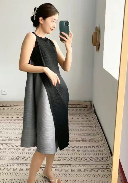 A-line pleated dress