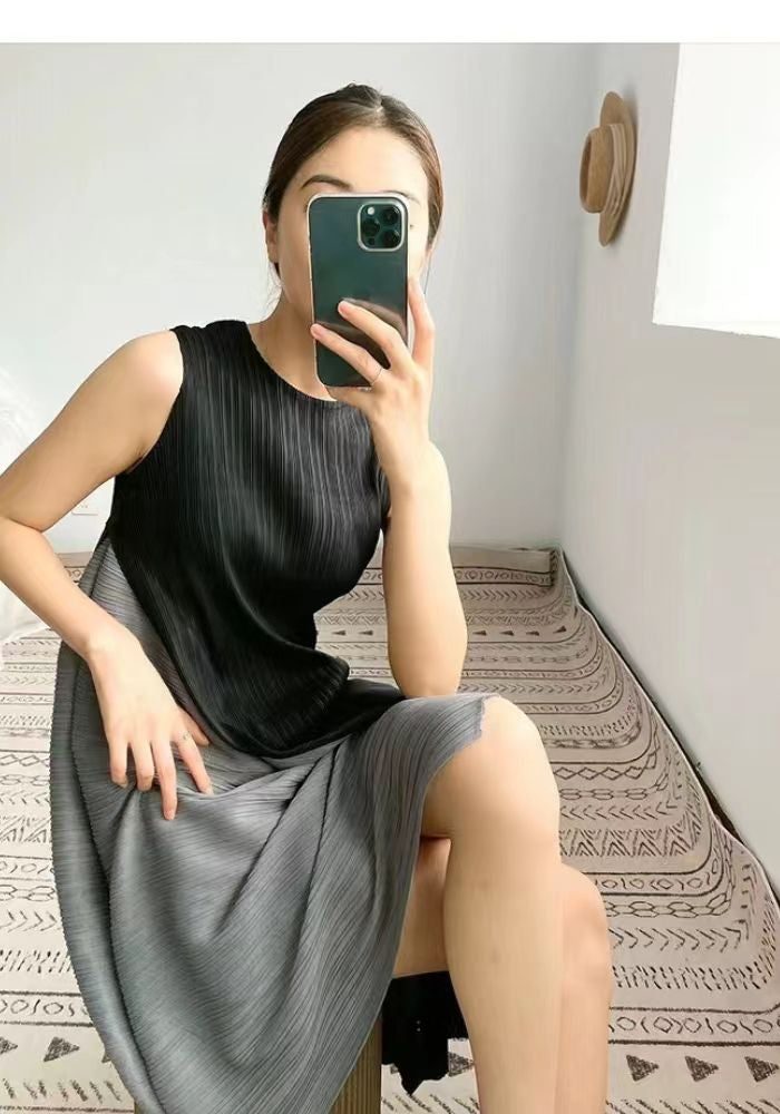 A-line pleated dress
