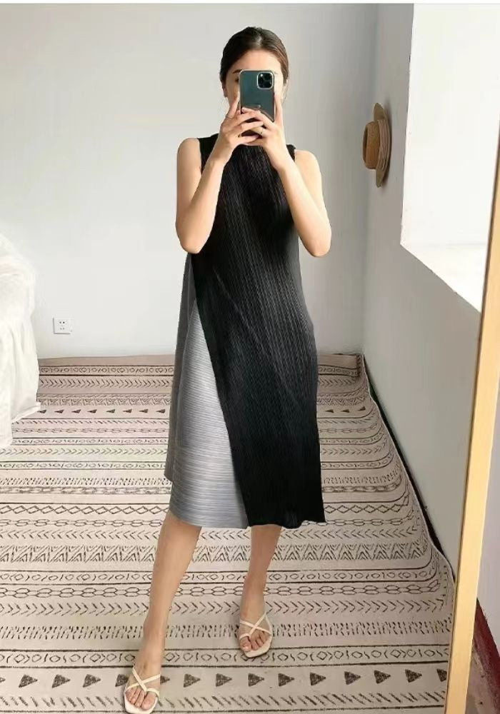 A-line pleated dress