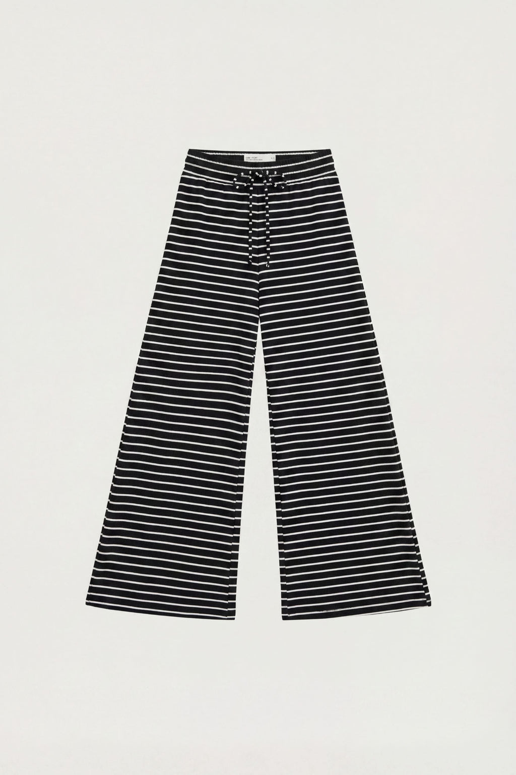 RIBBED KNIT STRIPED FLARE PANT
