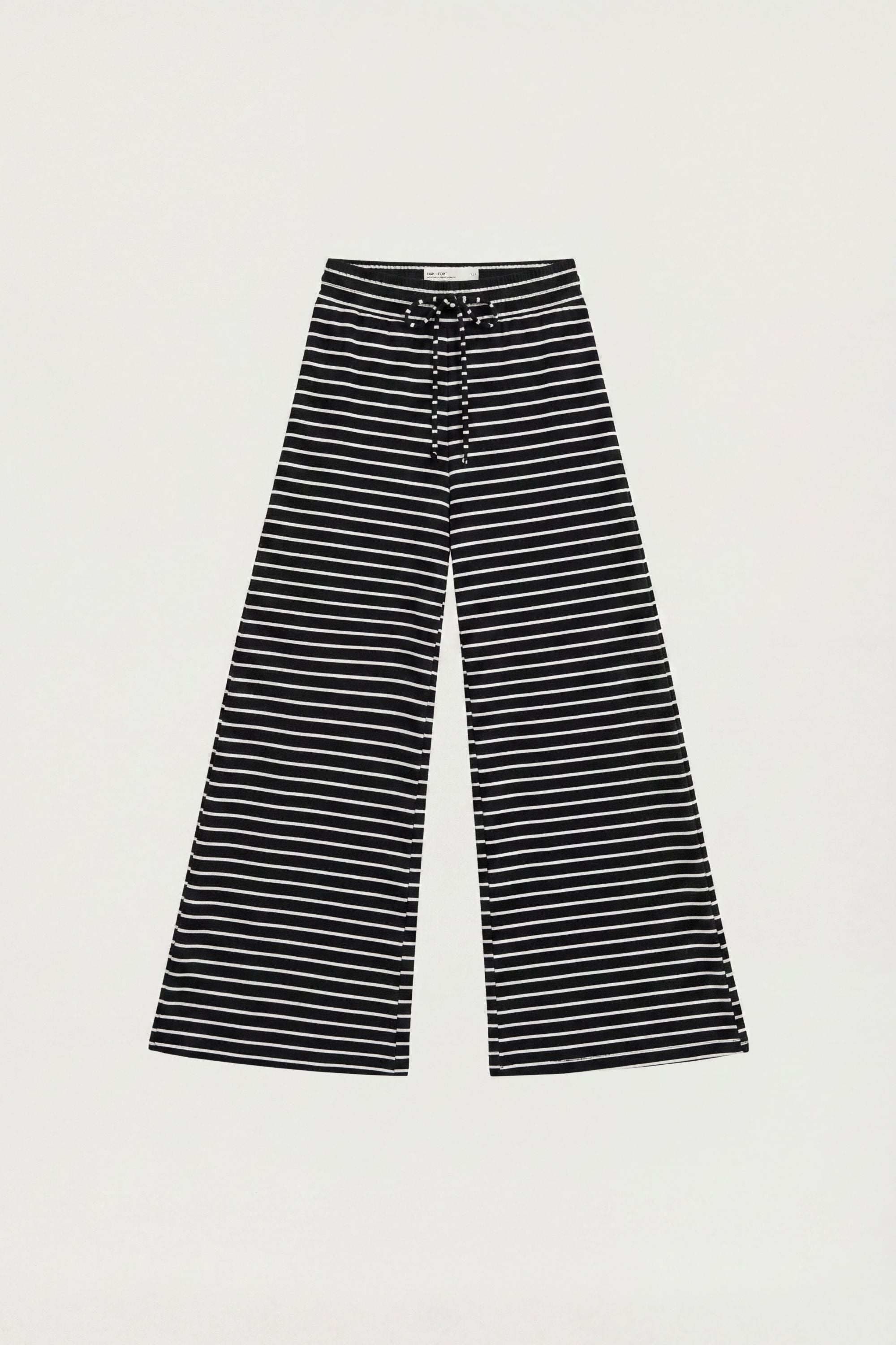 RIBBED KNIT STRIPED FLARE PANT