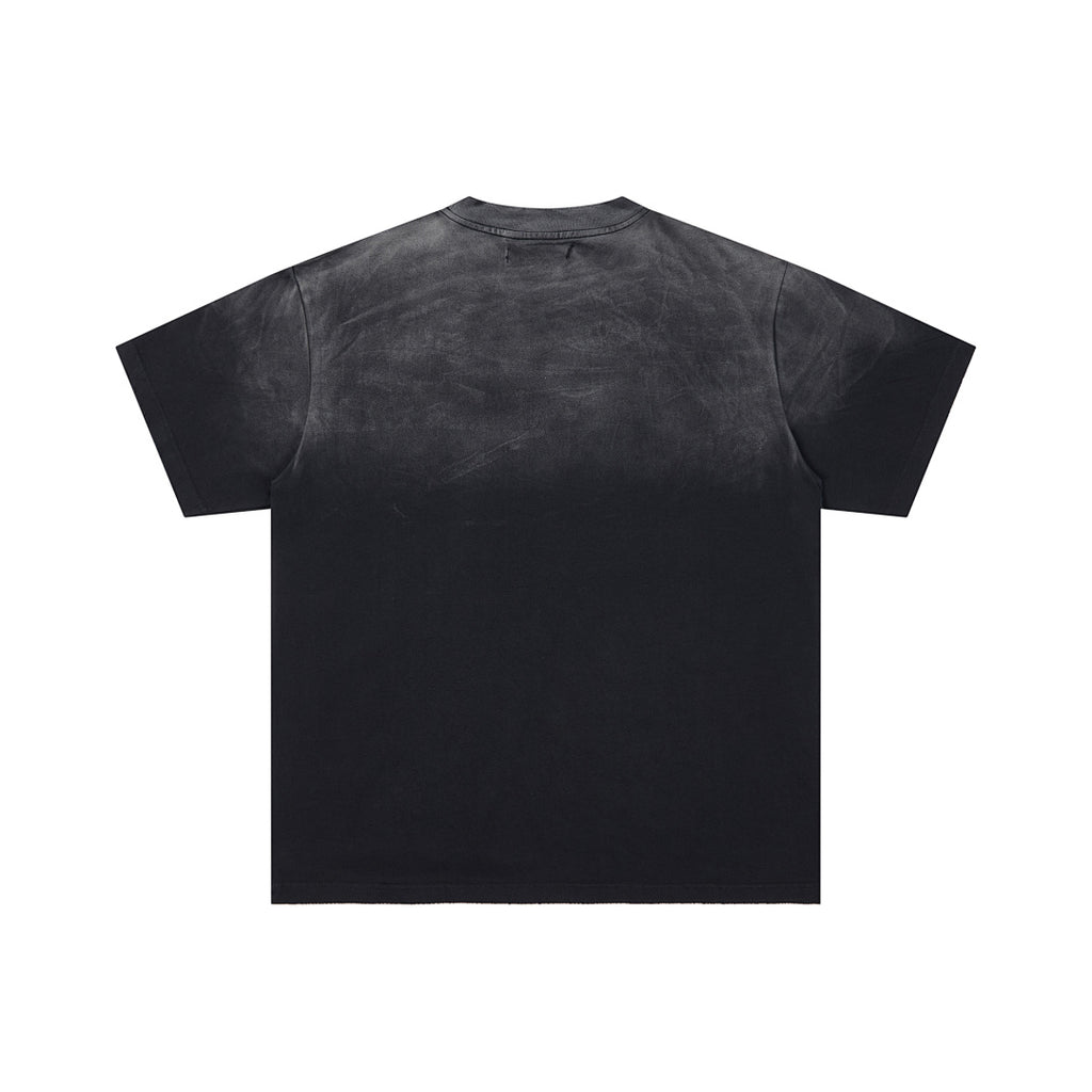 Black Washed Racer Helmet DUAA Graphic Oversized T‑Shirt