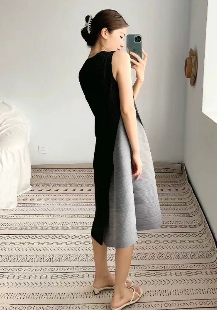 A-line pleated dress