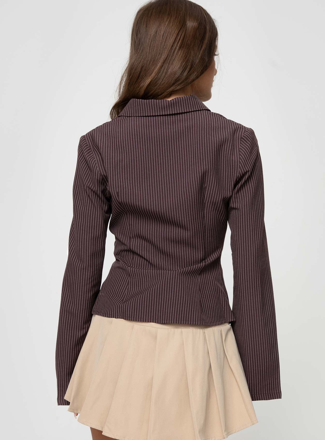 Pinstripe Shirt Brown