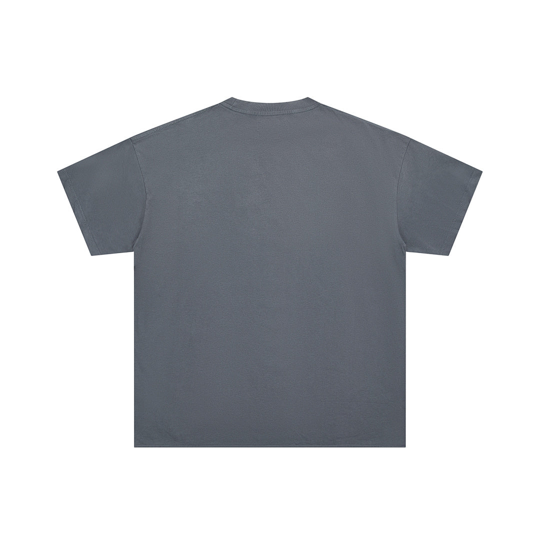 Washed Black Vintage Fantasy Dragon Graphic Oversized T‑Shirt