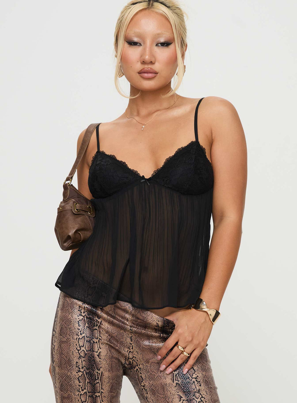 Pleat Top Black