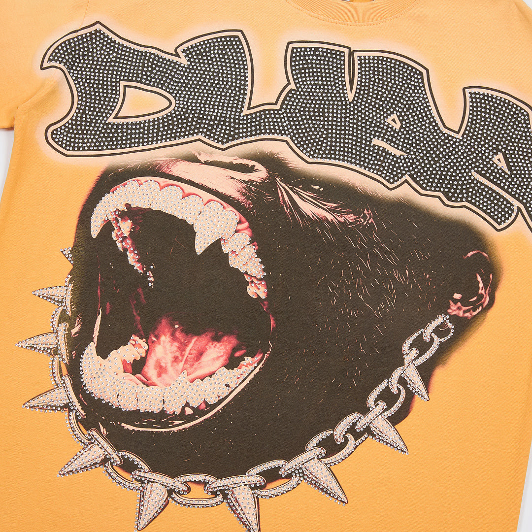 Vintage Orange Panther Graphic Oversized T‑Shirt