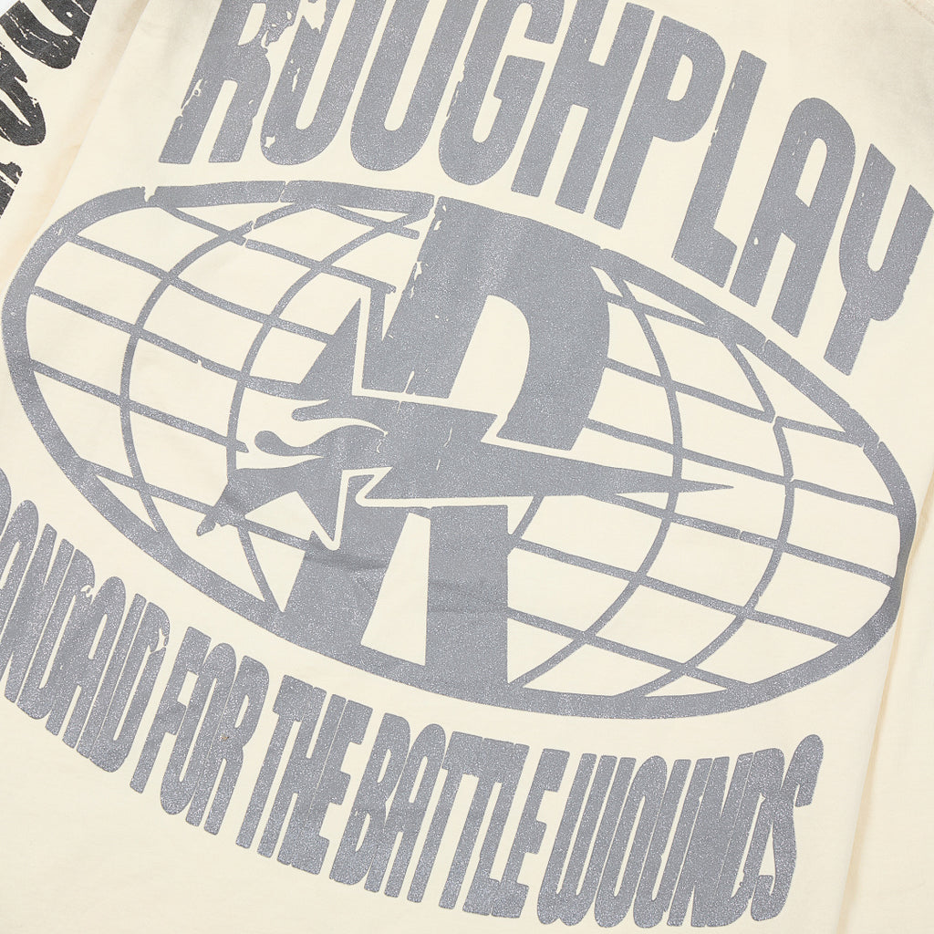 Roughplay Vintage Astronaut Graphic Long Sleeve Tee Men Oversized Streetwear Top