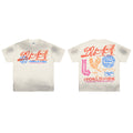 Off‑White Washed Worldwide Stamp DUAA Graphic Oversized T‑Shirt