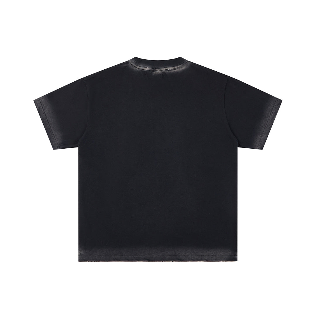 Black Vintage City Of Angels Sunset DUAA Graphic Oversized T‑Shirt