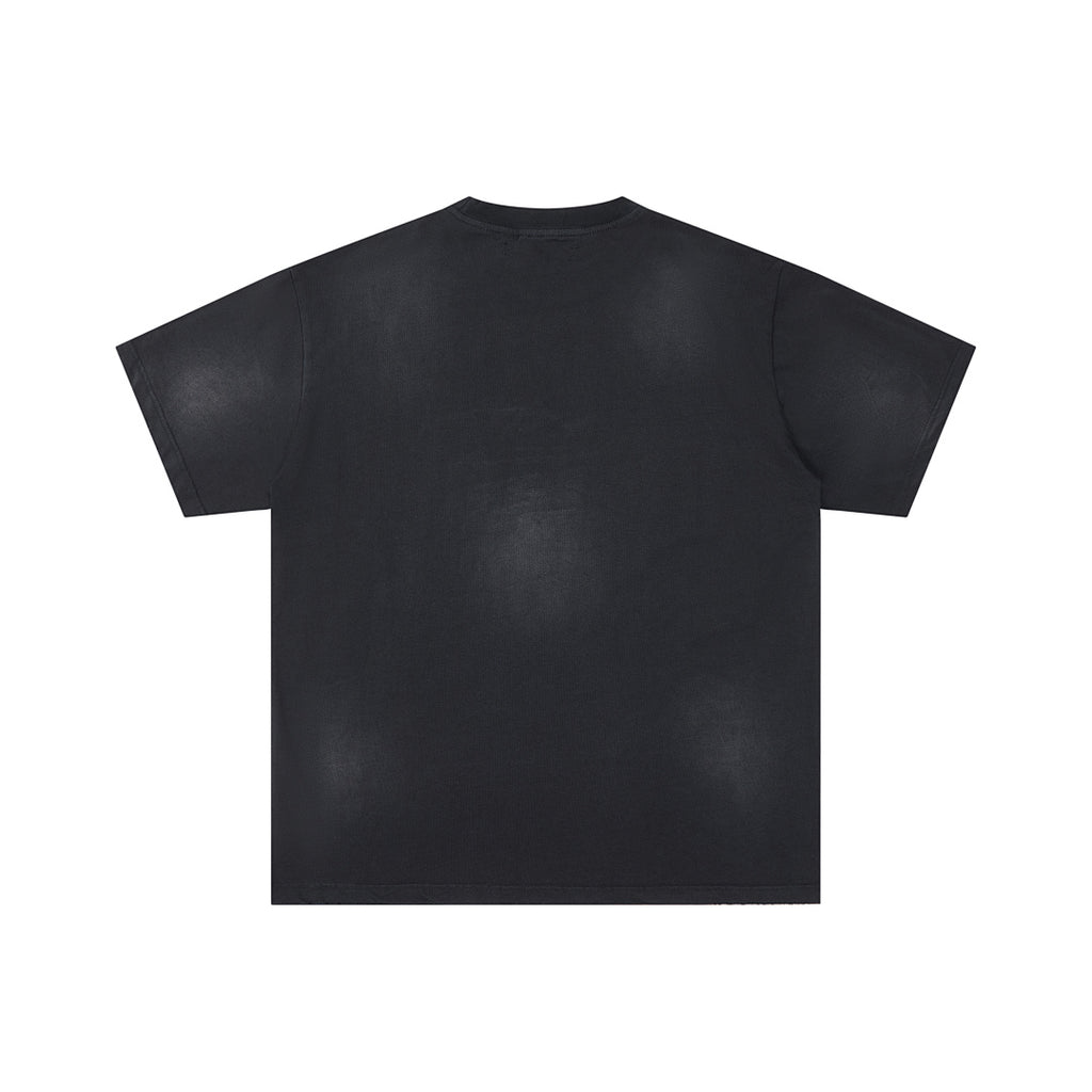 Black Vintage American Football Game Graphic Oversized T‑Shirt