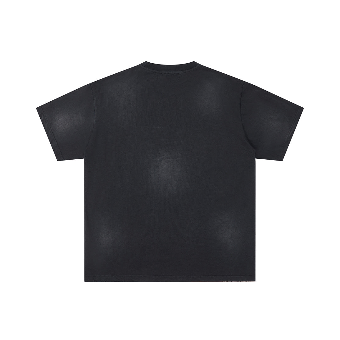 Black Vintage American Football Game Graphic Oversized T‑Shirt