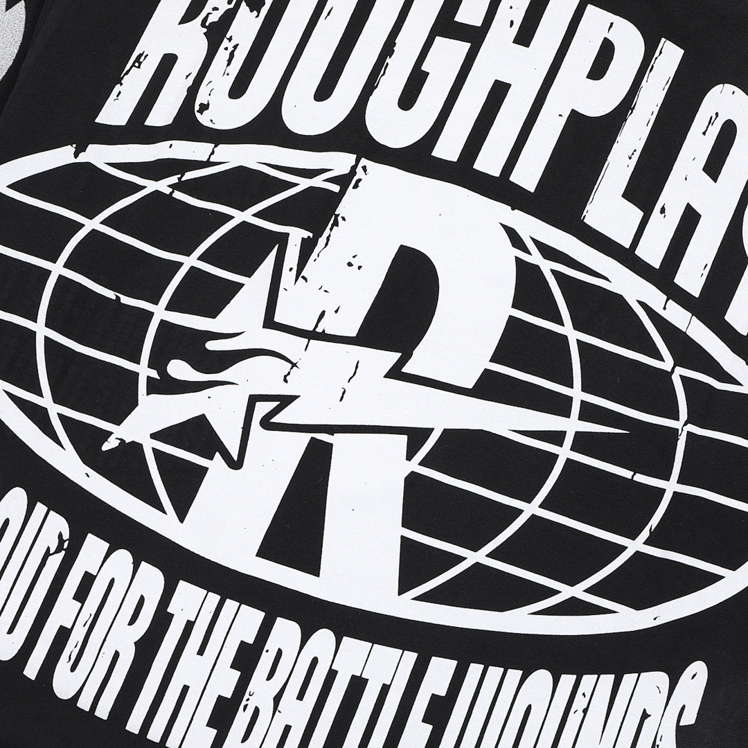 Roughplay Skeleton Retro Graphic Long Sleeve Tee Men Oversized Streetwear Top