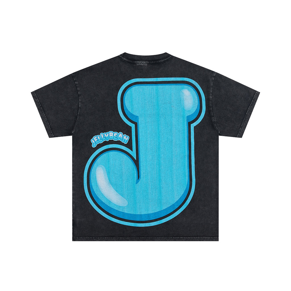 Jellybean Electric Skull Astronaut Graphic Oversized T‑Shirt