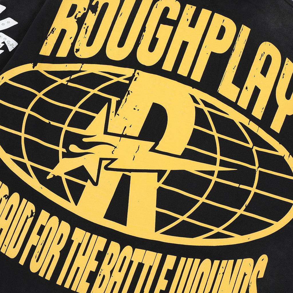 Roughplay Alien Monster Graphic Long Sleeve Tee Men Oversized Streetwear Top