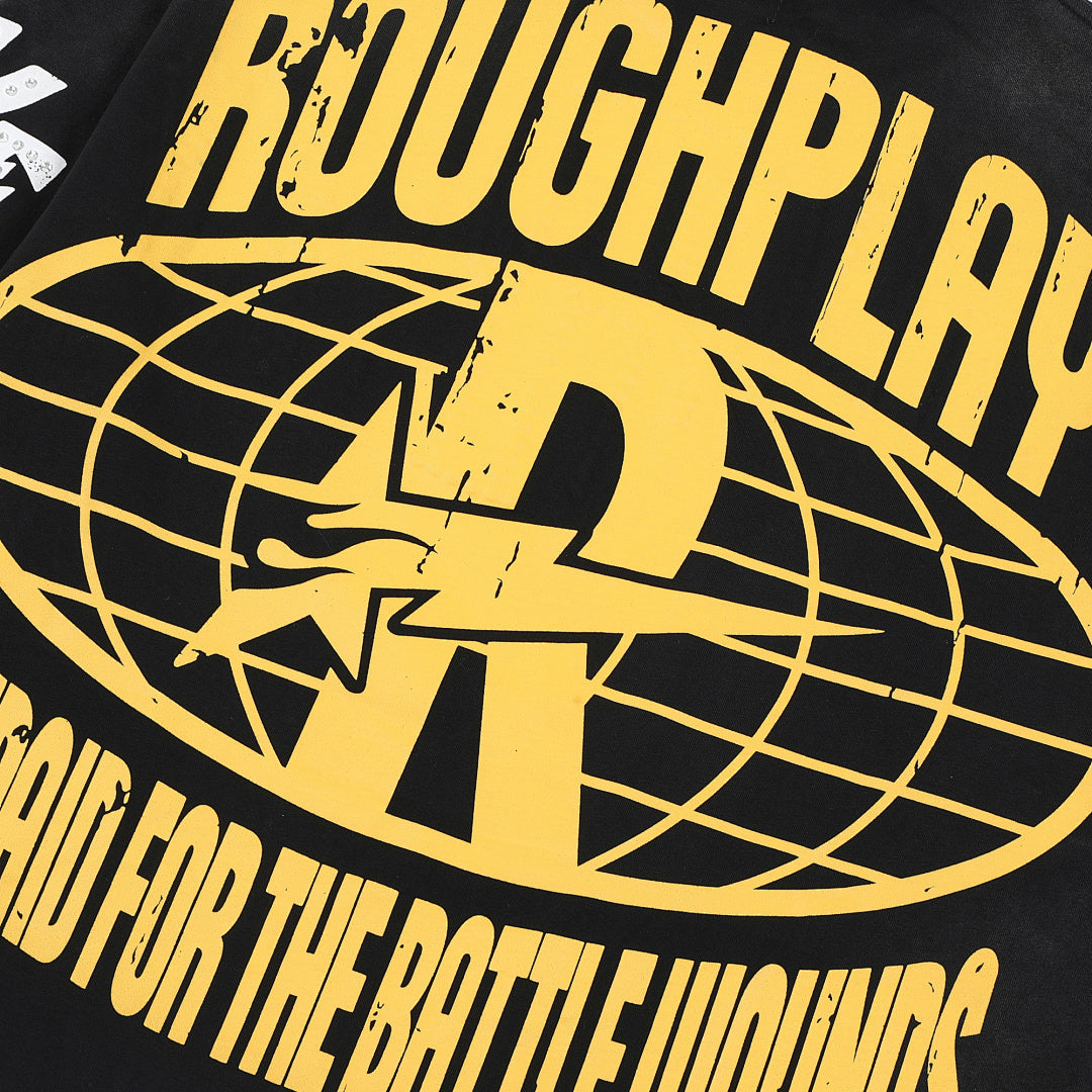 Roughplay Alien Monster Graphic Long Sleeve Tee Men Oversized Streetwear Top