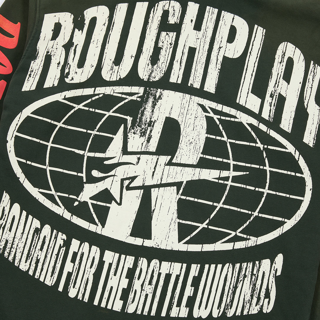 Roughplay Vintage Monster Graphic Hoodie Oversized Streetwear Pullover Hooded Sweatshirt