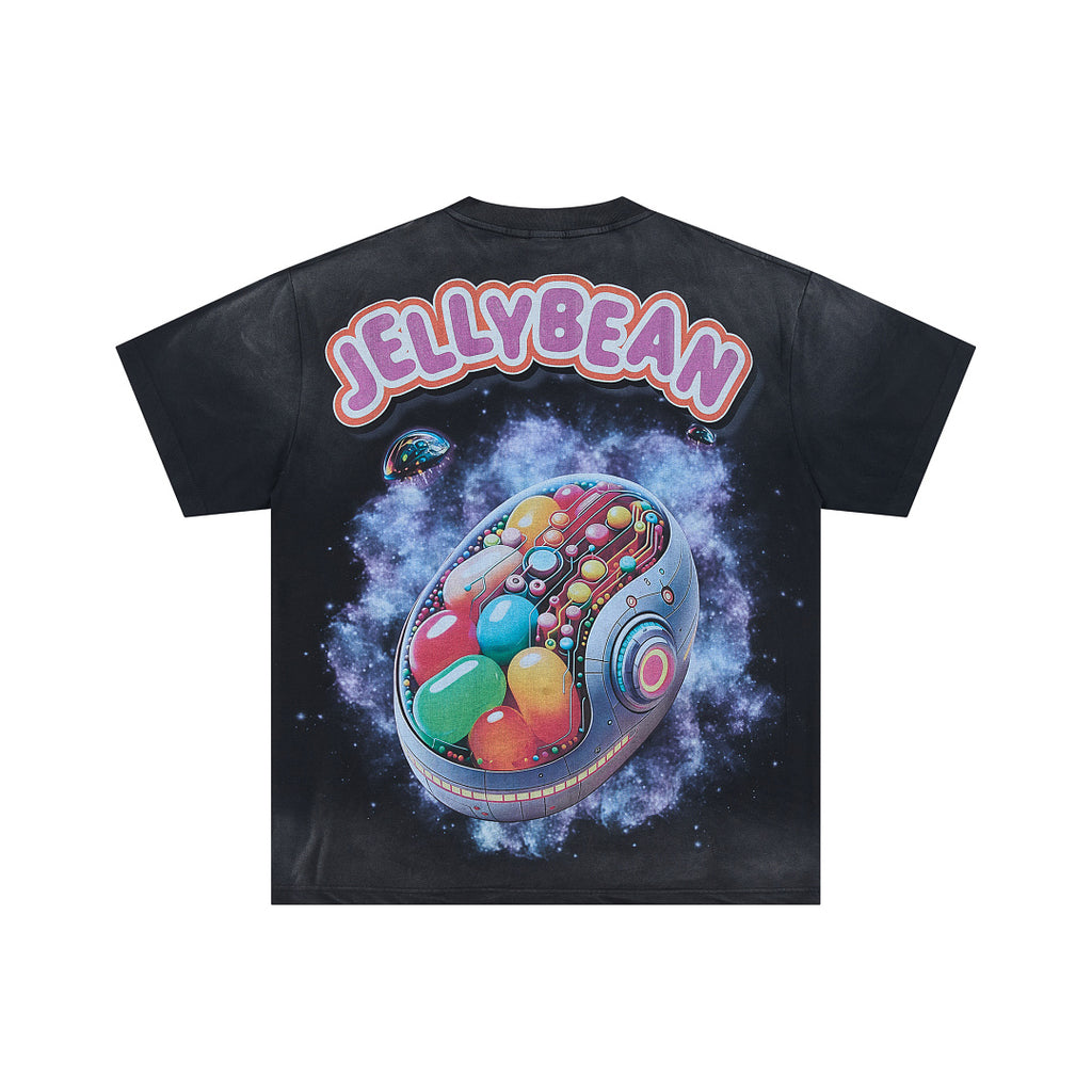Jellybean Alien Cosmic Graphic Oversized T‑Shirt