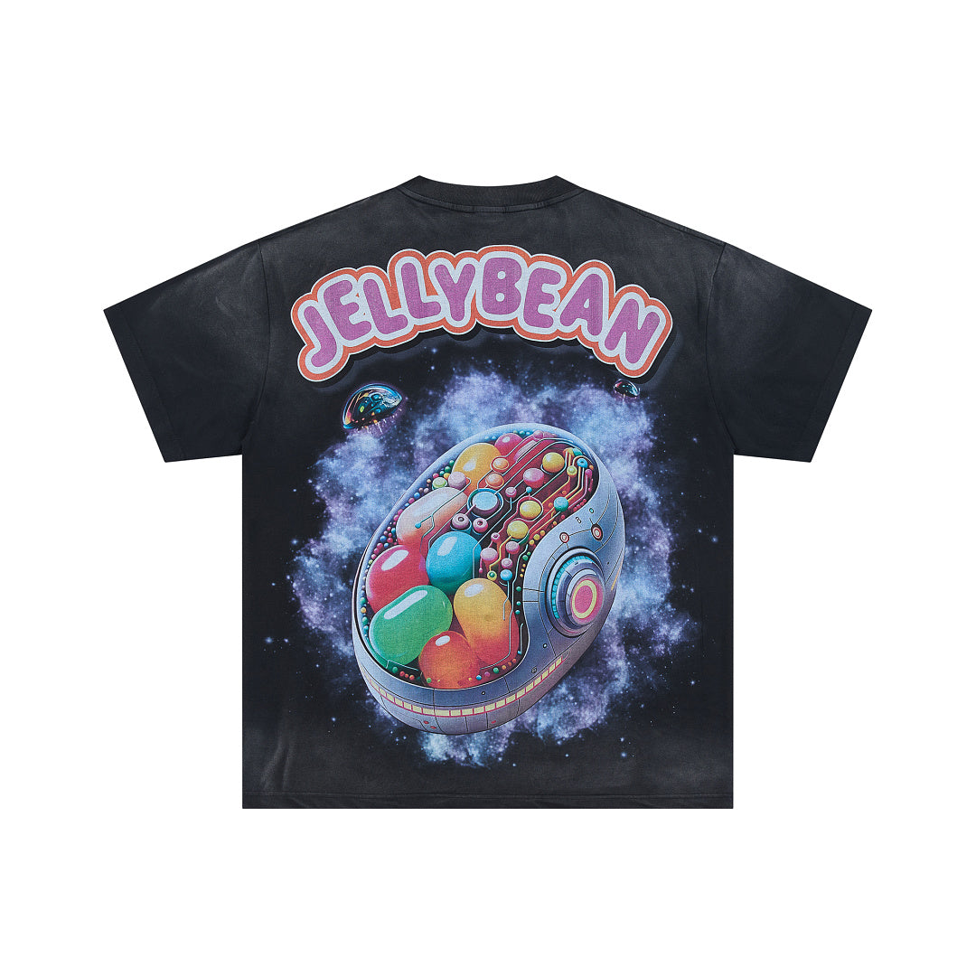 Jellybean Alien Cosmic Graphic Oversized T‑Shirt