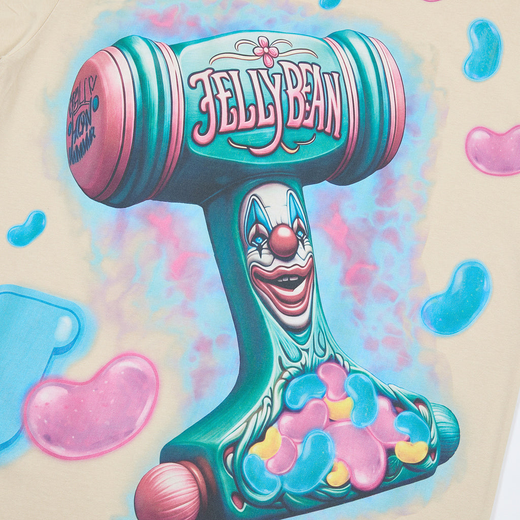 Jellybean Retro Surreal Portrait Graphic Oversized T‑Shirt