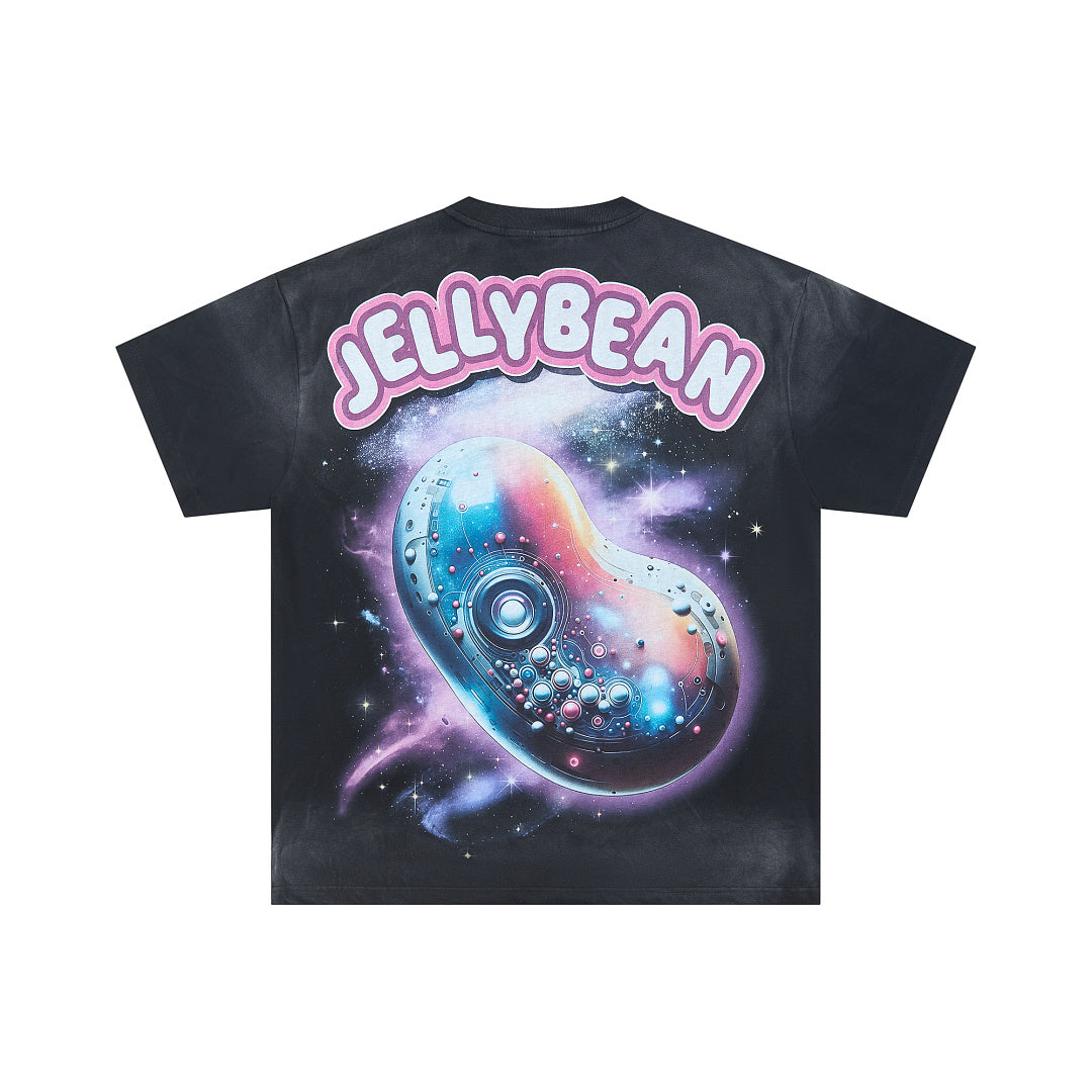 Jellybean Cosmic Galaxy Character Graphic Oversized T‑Shirt