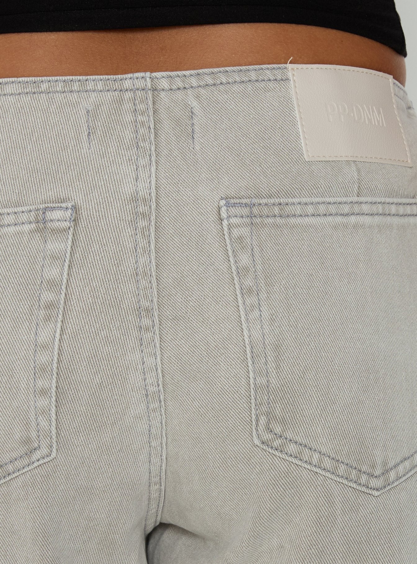 Mid Rise Bootleg Belted Jeans Desert Grey