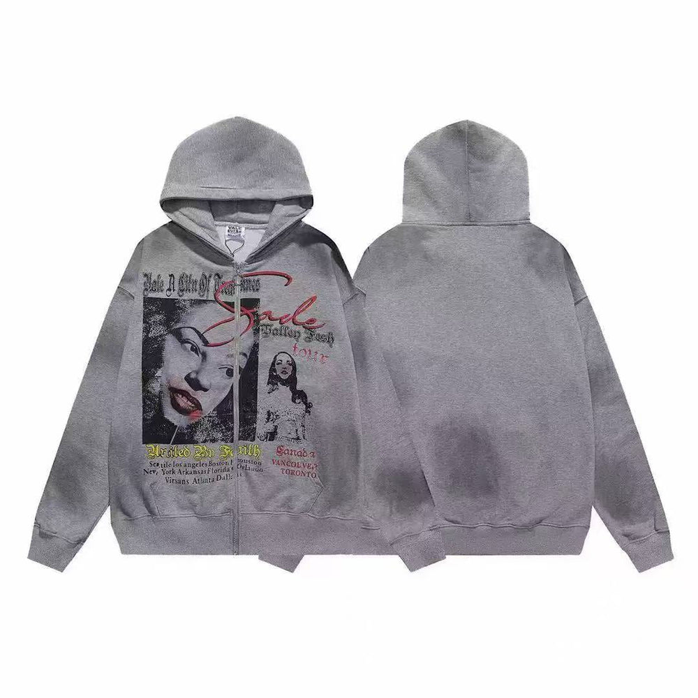 Vale Forever Valley Fest Zip Up Hoodie Grey
