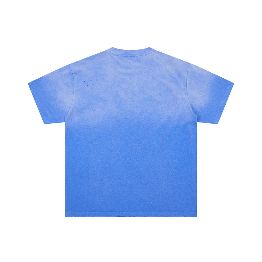 Blue Washed Muhammad Ali Vintage Portrait DUAA Graphic Oversized T‑Shirt