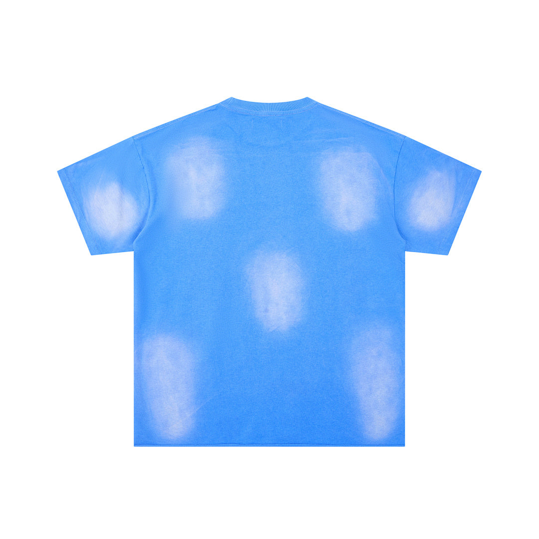 Blue Vintage Queen Of Salsa Portrait Graphic Oversized T‑Shirt