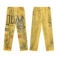 Vintage Yellow All‑Over Print Wide‑Leg Sweatpants
