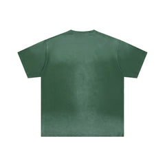 Dark Green Vintage Alien Monster Graphic Oversized T‑Shirt