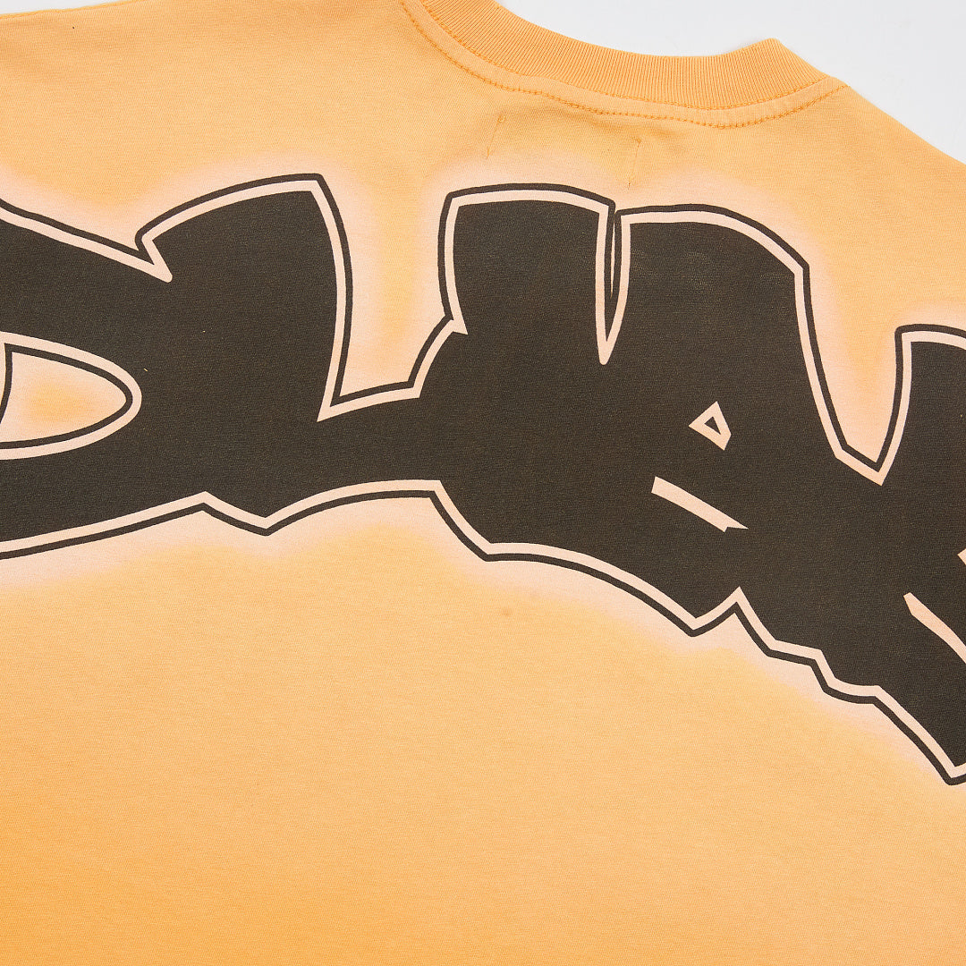 Vintage Orange Panther Graphic Oversized T‑Shirt