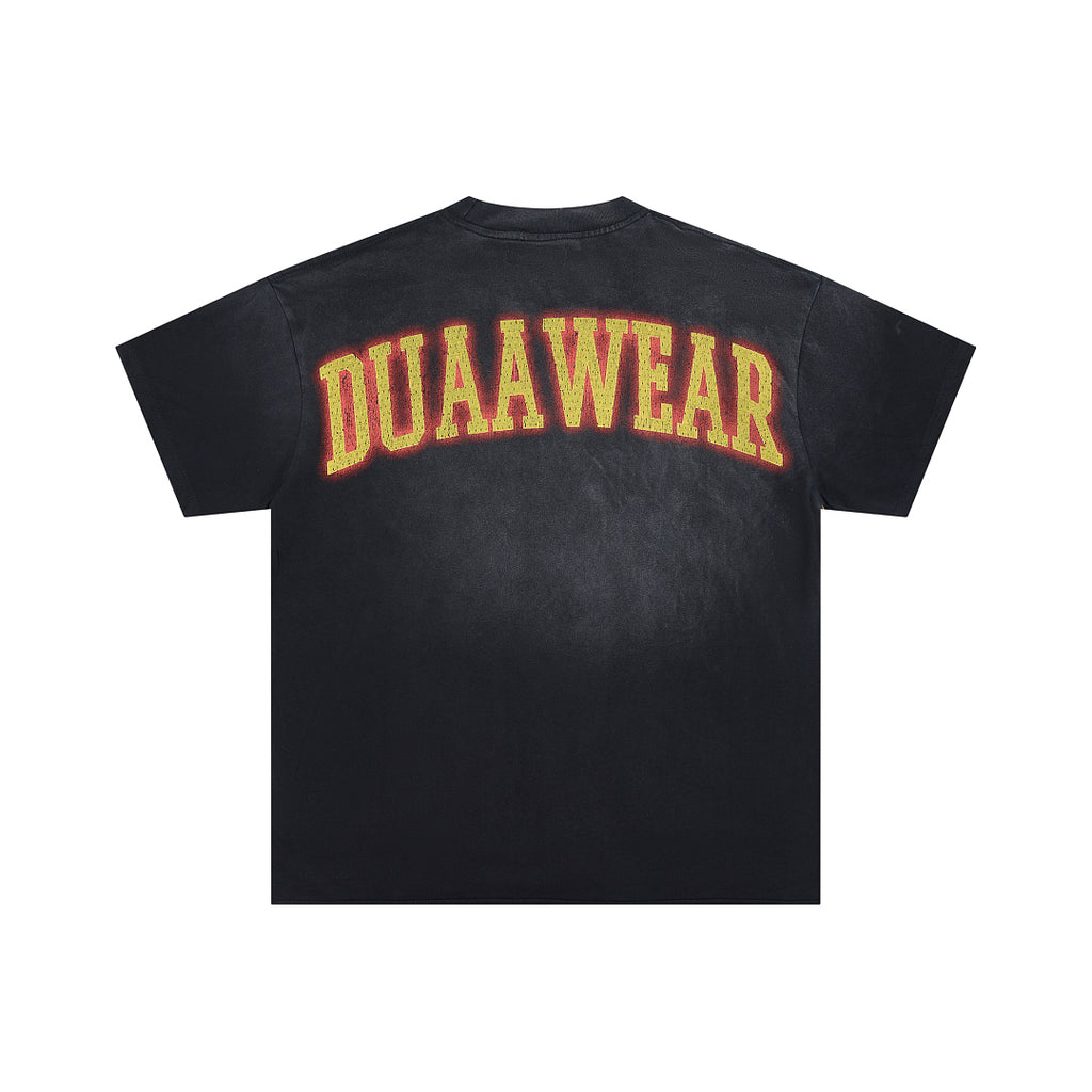 Black Vintage Basketball Hoop Graphic Oversized T‑Shirt