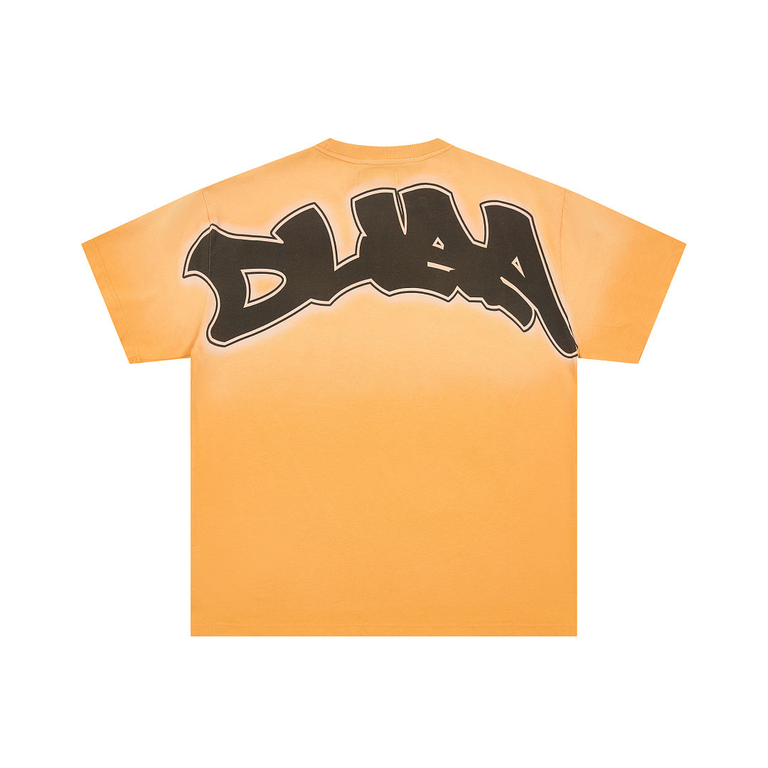 Vintage Orange Panther Graphic Oversized T‑Shirt