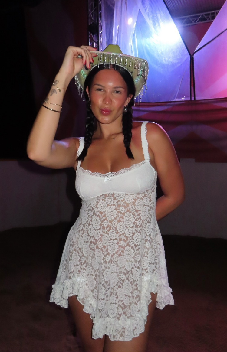 White Lace Mini Dress