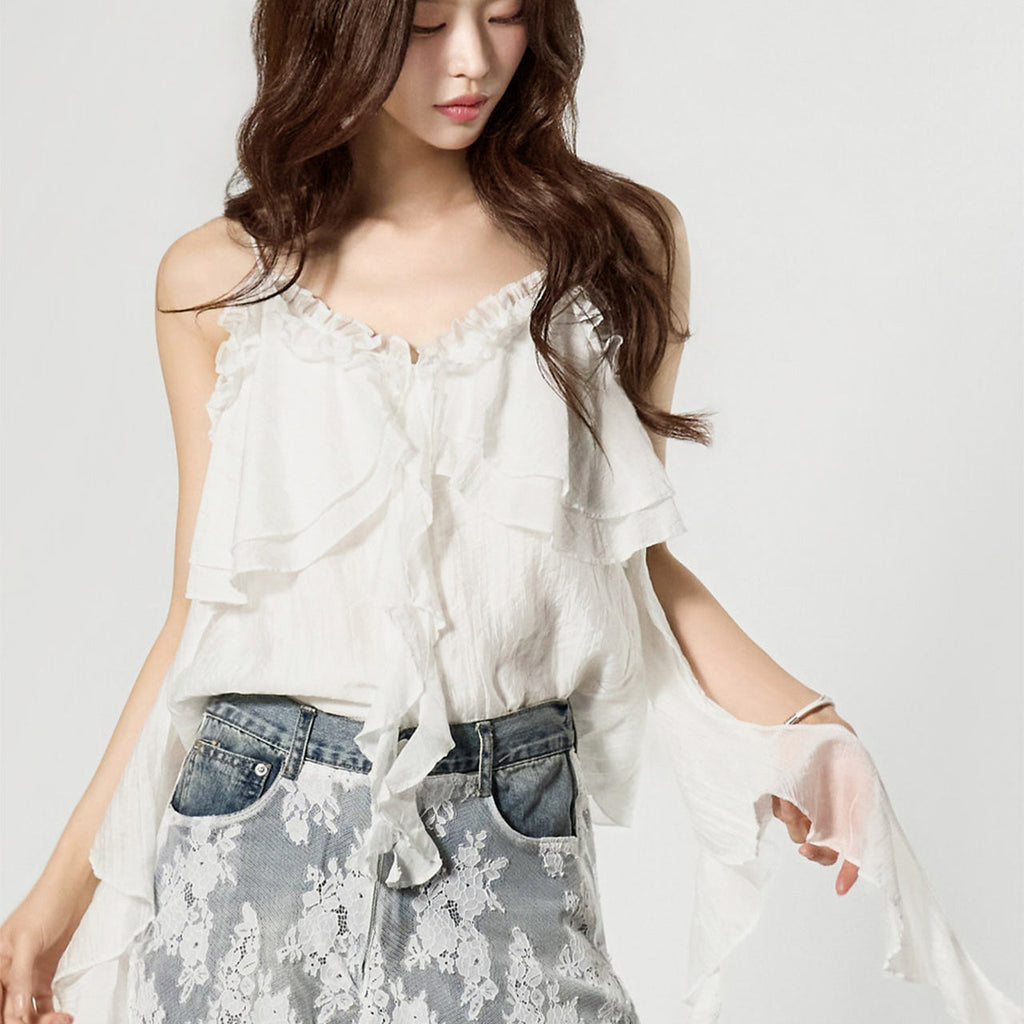 Frill Sleeveless Top