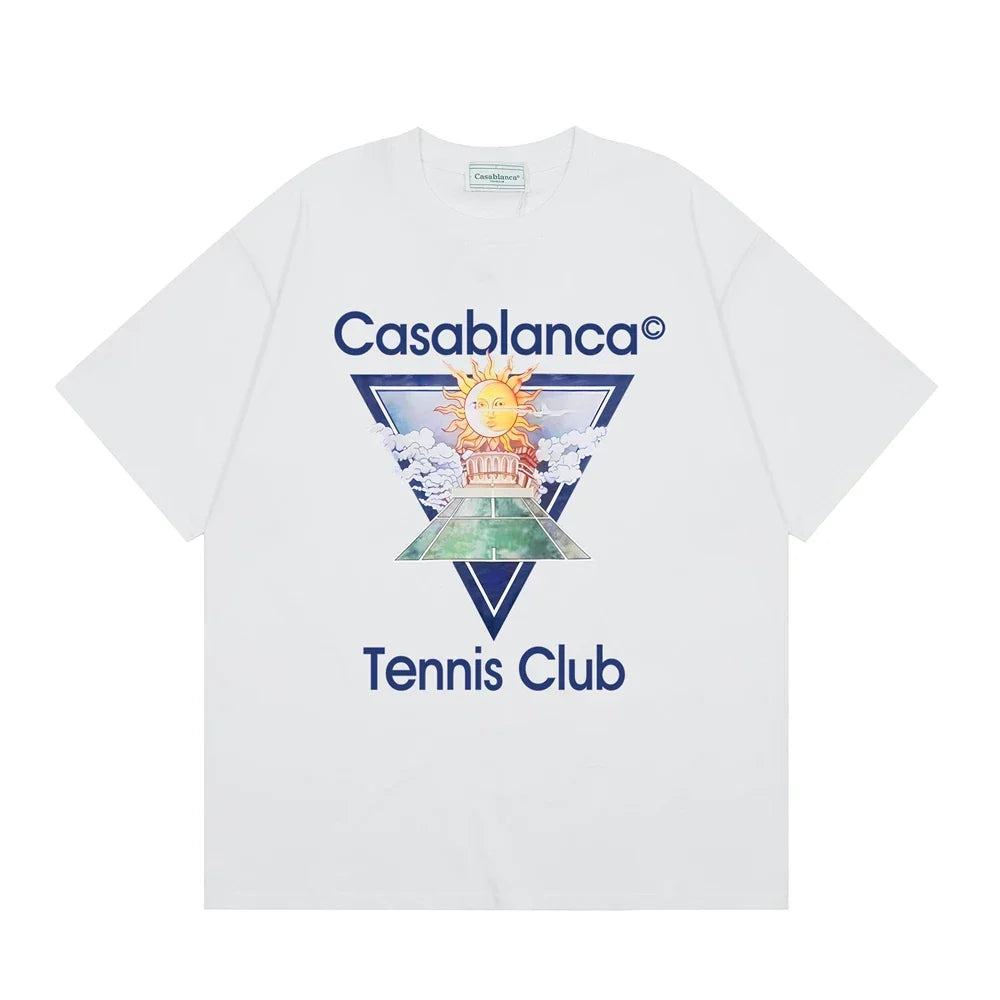 Casablanca Tennis Club Sun & Court T-Shirt - White